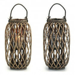 Candleholder Brown wicker...