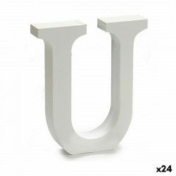 Letter U Wood White (2 x 16...