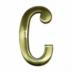 Letter EDM C Polished brass...