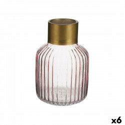 Vase Streifen Rosa Gold...