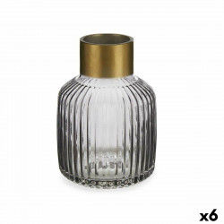 Vase Stripes Grey Golden...