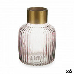 Vase Stripes Pink Golden...