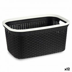 Laundry Basket White Black...