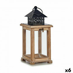 Lantern Brown Black Wood...