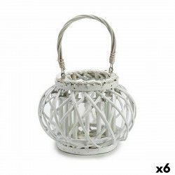 Candleholder White wicker...