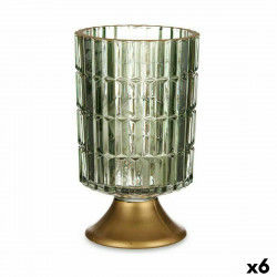 LED-Laterne grün Gold Glas...