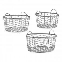 Set of Baskets Silver Metal...