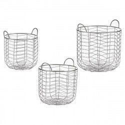 Set of Baskets Silver Metal...