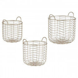 Set of Baskets Golden Metal...