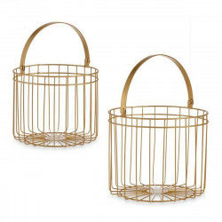 Basket Golden Metal 25 x 35...