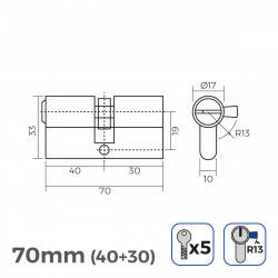 Zylinder EDM r13 Europäisch...