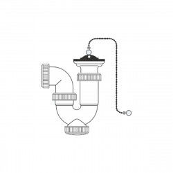 Spülbecken Siphon Mirtak PVC